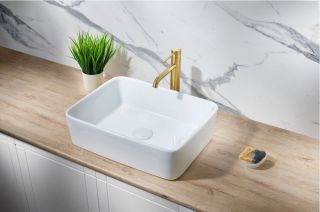 Высокий смеситель для раковины Milacio Ultra MCU.551.GD брашированное золото